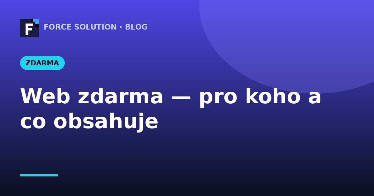 Web zdarma: pro koho je a co obsahuje